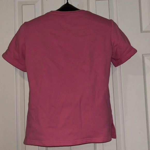 Pink Crew Neck Short Sleeve Pullover - Picture 15 of 15